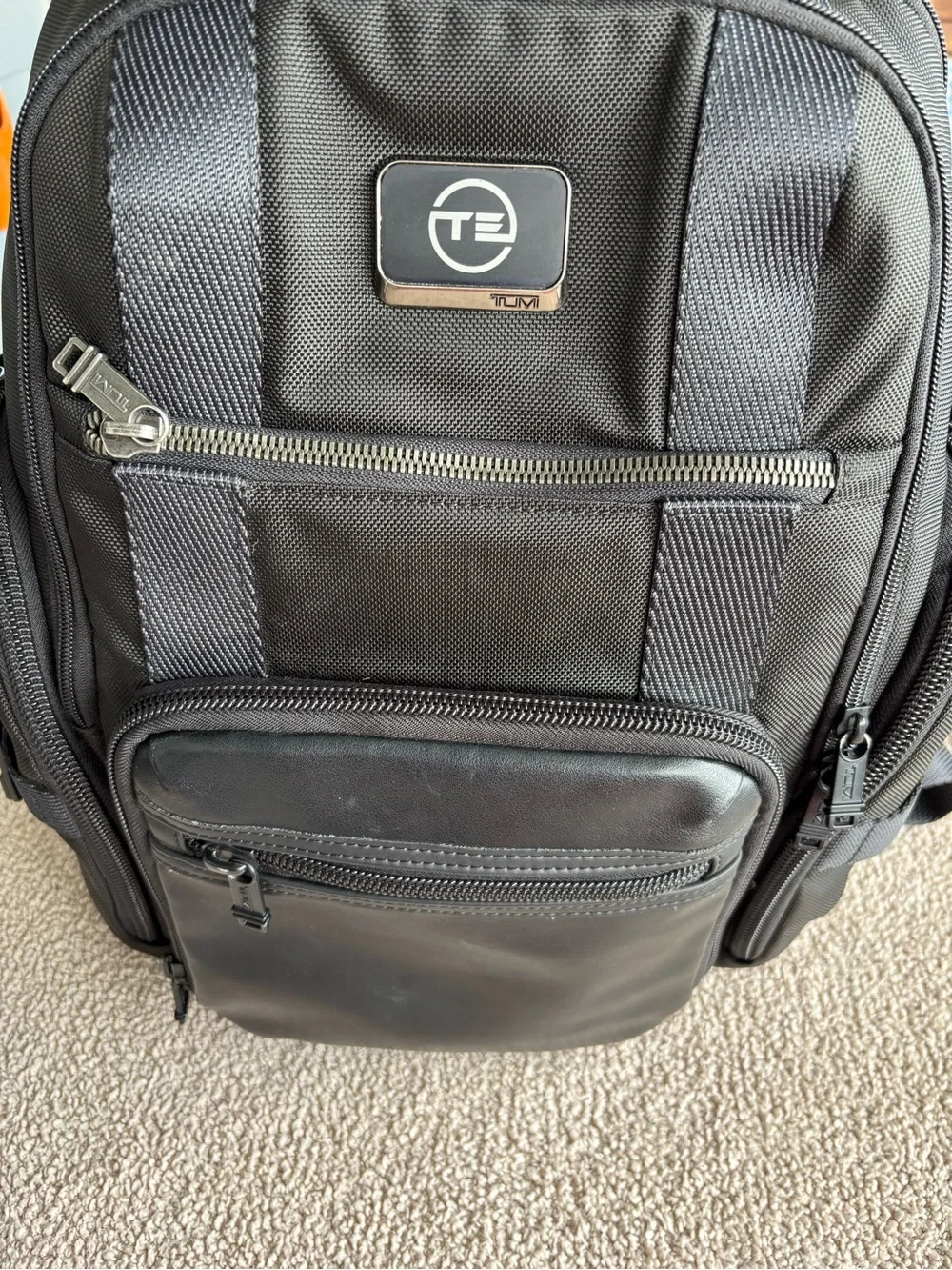 TUMI Alpha Bravo Sheppard Deluxe Brief Pack Backpack Black 232389D Leather
